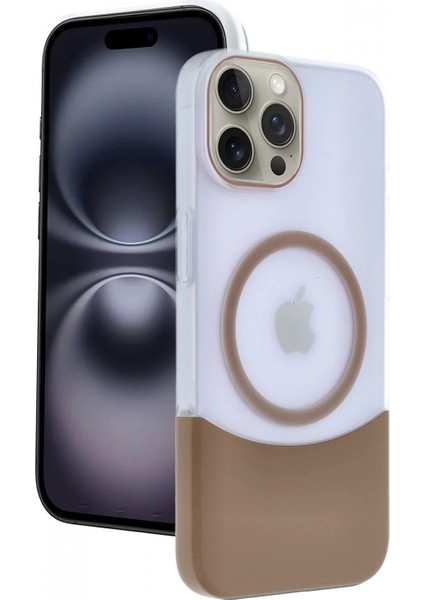 Apple iPhone 15 Pro Max Velar Magsafe Kapak - Çöl Titanyum modelleri