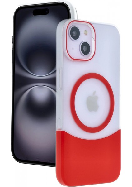Apple iPhone 15 Velar Magsafe Kapak - Kırmızı