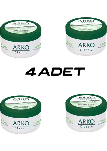 4 Adet Arko Classic Naturel El Kremi 150ML fiyatları