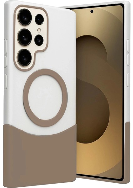 Samsung Galaxy S25 Ultra Velar Magsafe Kapak - Çöl Titanyum