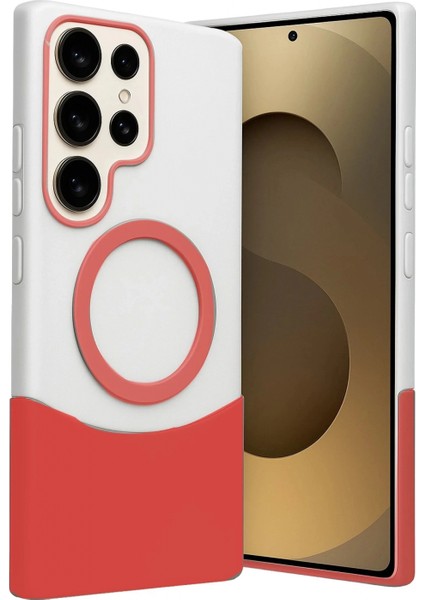 Samsung Galaxy S25 Ultra Velar Magsafe Kapak - Kırmızı