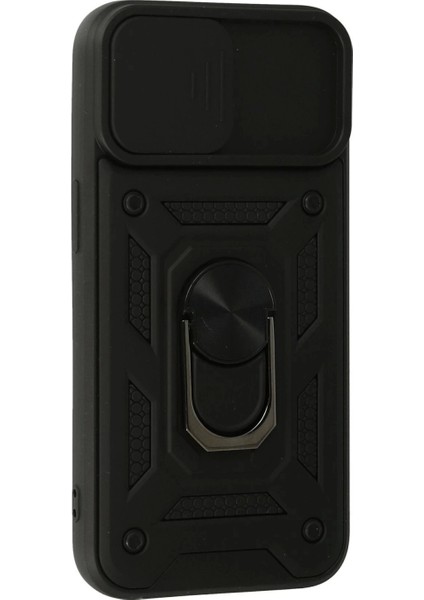 iPhone 15 Kılıf Pars Lens Yüzüklü Silikon - Siyah fiyatları