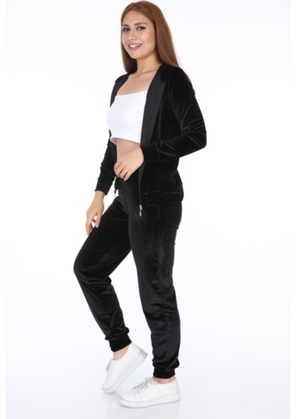 Taşsız Paça Lastik Kadife Siyah Takım Yumuşak Dokulu, Rahat Kalıp, Paça Lastikli, Dört Mevsim Rahat Kullanım indirimleri