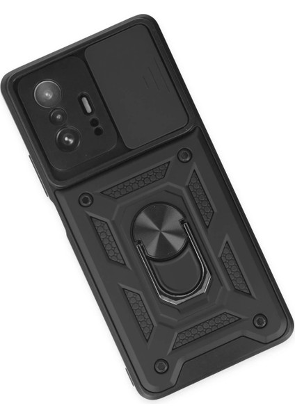 Xiaomi Mi 11T Pro Kılıf Pars Lens Yüzüklü Silikon - Siyah modelleri