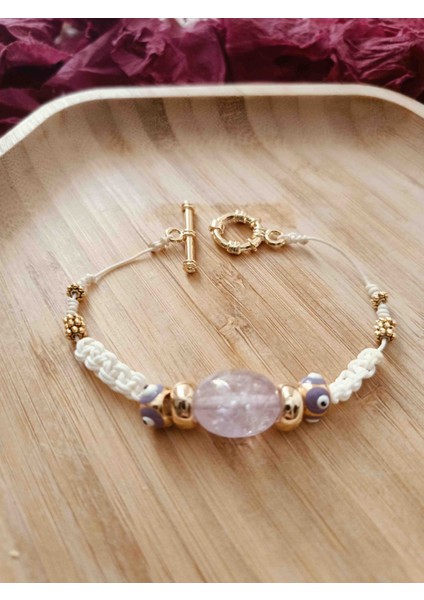 Ametist Doğaltaşlı El Yapımı Bileklik