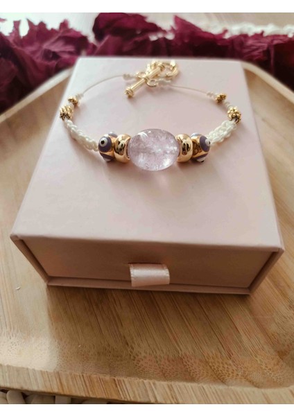 Ametist Doğaltaşlı El Yapımı Bileklik fırsatları