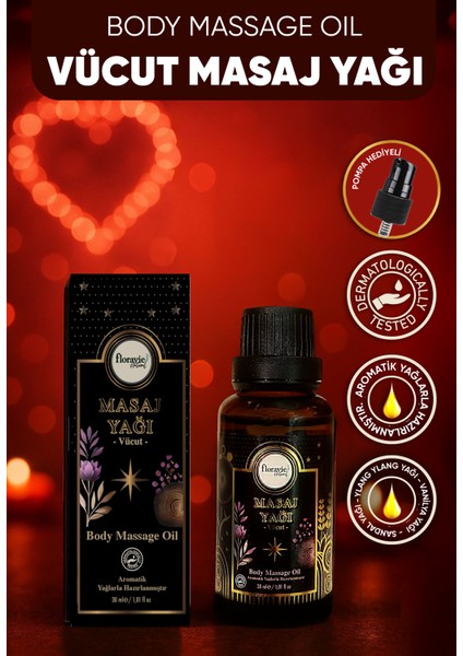 Masaj Yağı - Aromatik Yağlarla Hazırlanmıştır - 30 ml