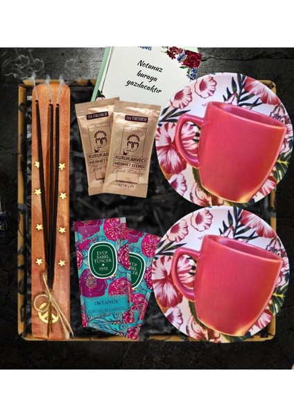 Kahve Fincanı, Tütsü Seti, Soya Wax Kokulu Mum, Kahve, Hediye Seti