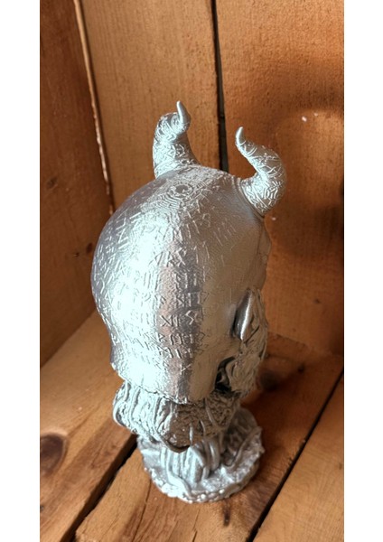 Mimir Büstü 25CM – 3D Yazıcı Üretim Mitolojik Heykel Dekoratif Biblo Rün Detaylı indirimleri