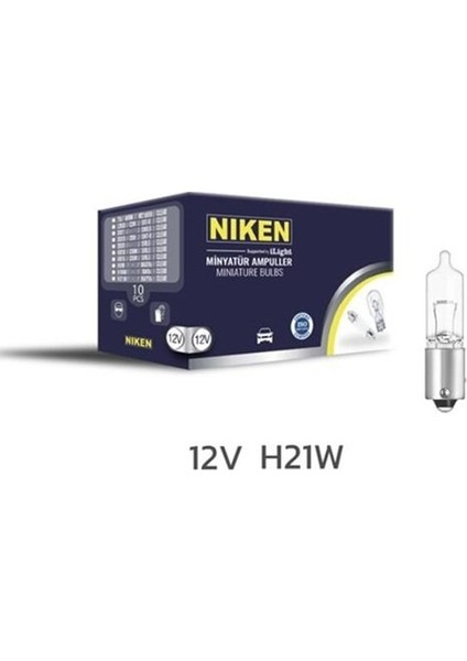 Nıken H21 Mınyatur Ampul BAY9S 12V