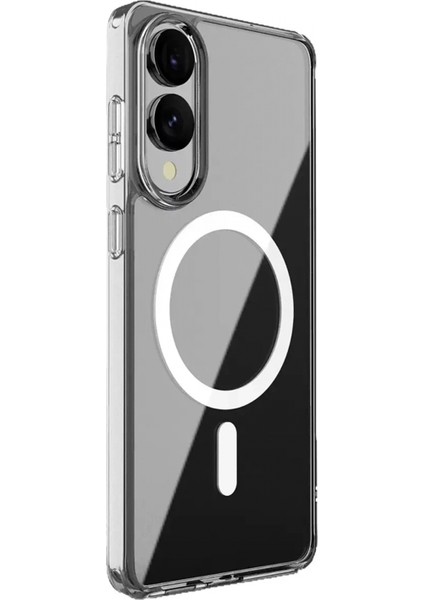 Samsung Galaxy S25 Edge Kılıf Magneticsafe Şeffaf Silikon - Şeffaf