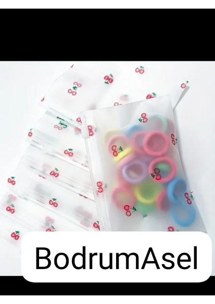 Şeffaf Çantalı 50'li Mini Lastik Toka