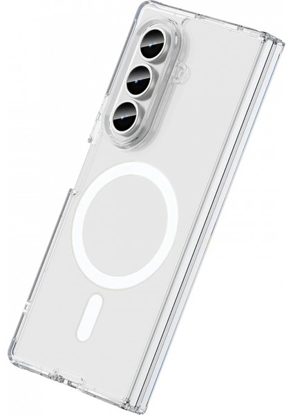 Samsung Galaxy Z Fold 7 Kılıf Magneticsafe Şeffaf Silikon - Şeffaf modelleri