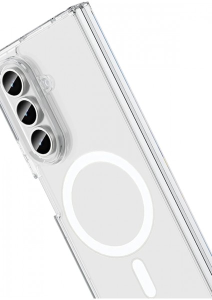 Samsung Galaxy Z Fold 7 Kılıf Magneticsafe Şeffaf Silikon - Şeffaf indirimleri