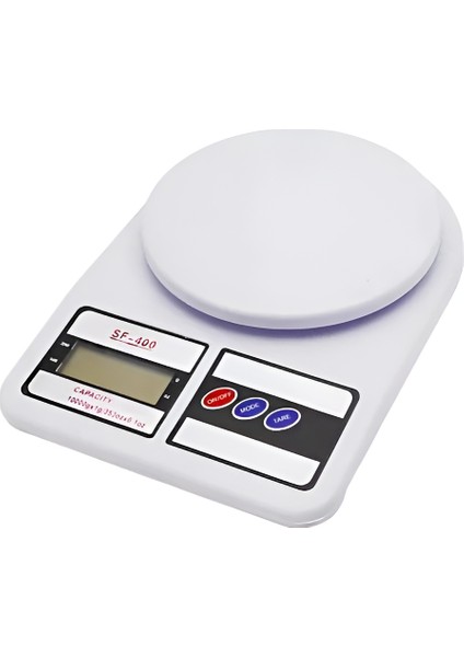 10 kg Dijital Hassas Mutfak Terazisi Hassasiyetli, LCD Ekranlı, Dara Özellikli Yemek Tartısı