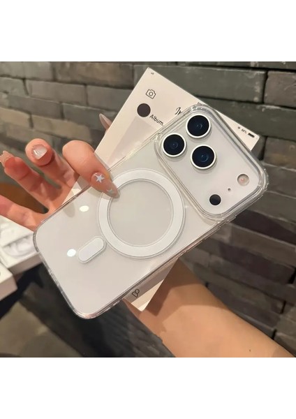 Nexıva iPhone 17 Pro Magsafe Uyumlu Şeffaf Darbe Emici Kılıf – Sararma Karşıtı, Yükseltilmiş Kamera Koruması