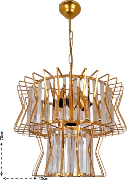 Antik Step Şeker 4’lü Avize – Gold, Kristal Tabut Taşlı, Modern fırsatları