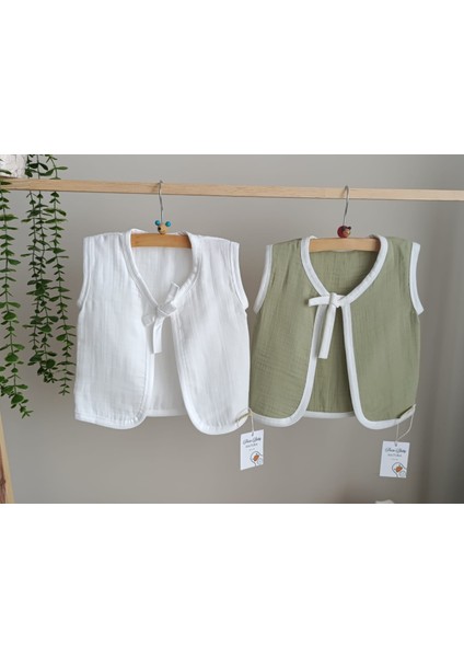 %100 Pamuk 4 Kat Müslin Kumaş Yelek