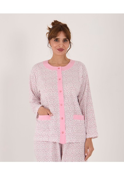 Yeni Ürün...% 100 Pamuk Geniş Kesim Önden Komple Düğmeli Kadın Pijama Takımı modelleri