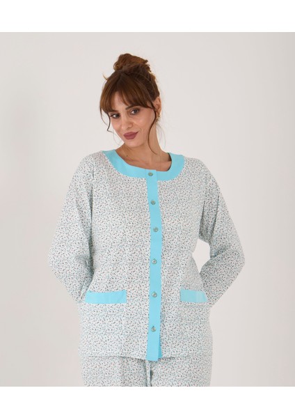 Yeni Ürün...% 100 Pamuk Geniş Kesim Önden Komple Düğmeli Kadın Pijama Takımı fiyatları