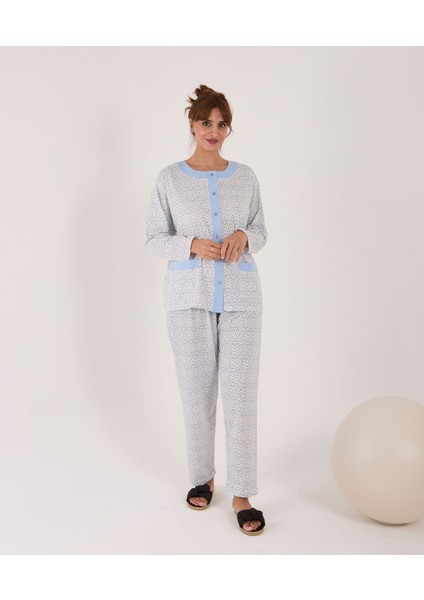 Yeni Ürün...% 100 Pamuk Geniş Kesim Önden Komple Düğmeli Kadın Pijama Takımı indirimleri