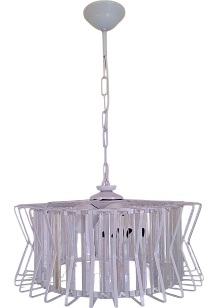 Antik Şeker 3’lü Avize – Beyaz, Kristal Tabut Taşlı, Modern,sarkıt fiyatları