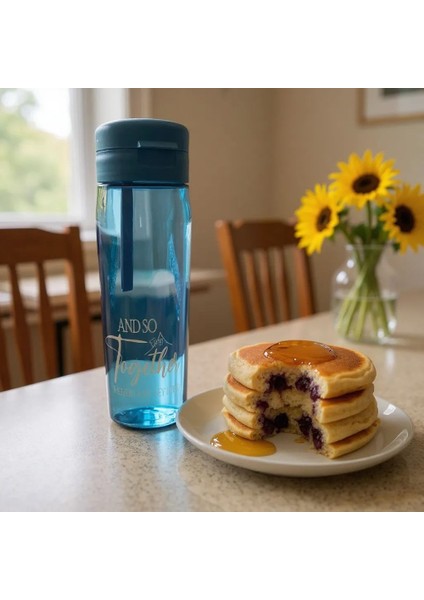 Pure Su Matarası, Süzgeçli Su Kabı, Plastik Suluk, Su Matarası, 730 ml