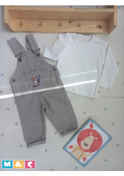 Unisex Kot Tulum Sonbahar Kış Kız Erkek Bebek 2li Takım Overall Jumpsuit modelleri