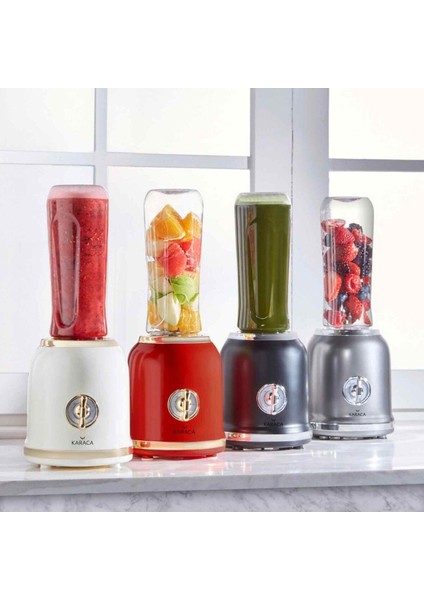 Paslanmaz Çelik 4 Bıçak Buz Kırıcı Retro Personal Kişisel Smoothie Blender fiyatları
