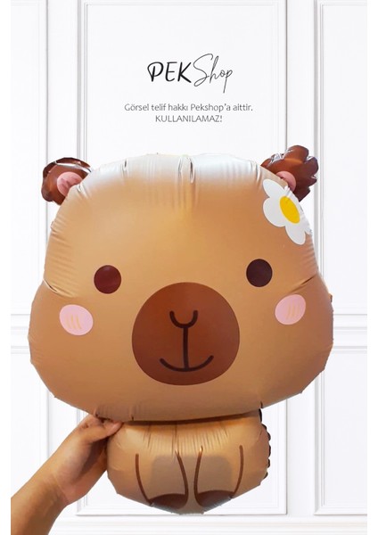 Capybara Folyo Balon Kapibara Şekilli Balon Kahve modelleri