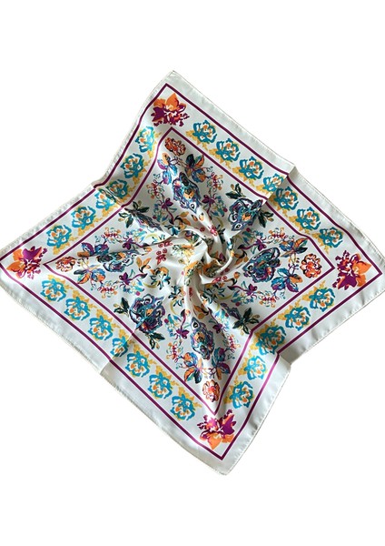 2 Li Saten Bandana Seti Saten Fular Saten Çanta Aksesuarı Özel Desen Bandana 45X50 cm fiyatları