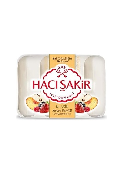 Hacı Şakir Klasik Meyve Tazeliği El ve Güzellik Sabunu 4X70 gr