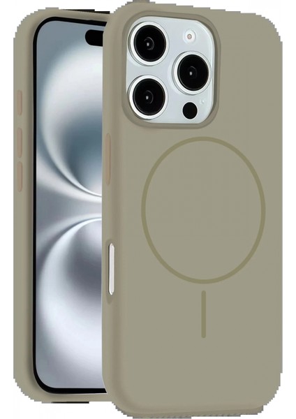 iPhone 16 Pro Max Kılıf Jully Magsafe Kapak - Çöl Titanyum