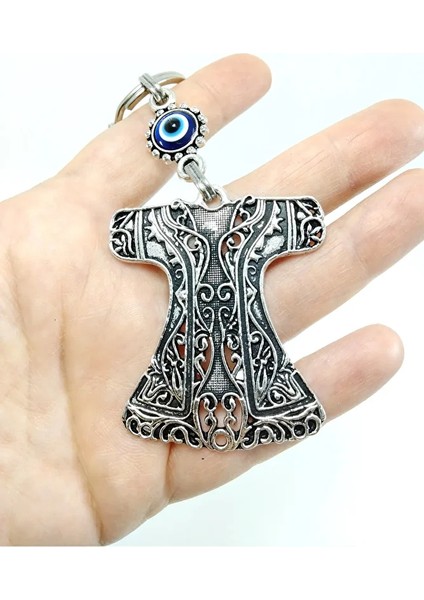 Metal Kaftan Anahtarlık / Araba Dikiz Ayna Süsü Hediyelik Aksesuar Metalik Ipli