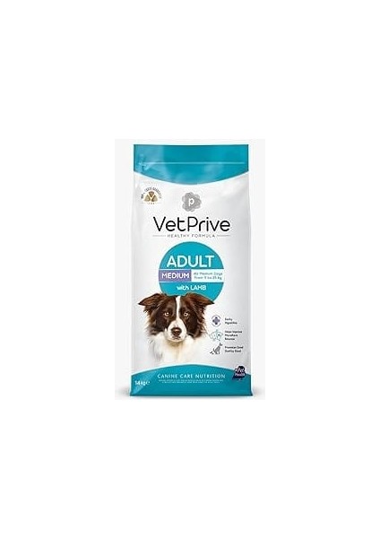 Vetprive Dog Adult Medium With Lamb 14 kg
