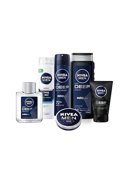 Men Erkek Bakım Çeyiz Seti, Deodorant 150ML, Tıraş Jeli, Losyon, Yüz Temizleme Jeli,krem ve D