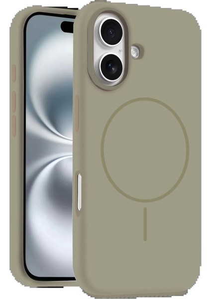 iPhone 16 Plus Kılıf Jully Magsafe Kapak - Çöl Titanyum