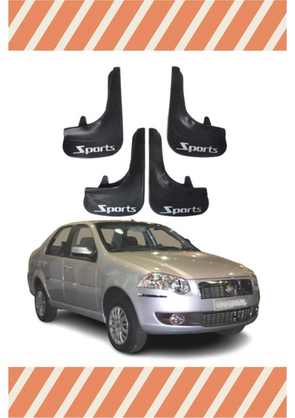 Fiat Siena Sports Yazılı 4'lü Tozluk Çamurluk Paçalık