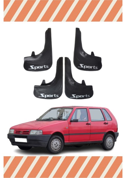 Fiat Uno Sports Yazılı 4'lü Tozluk Çamurluk Paçalık