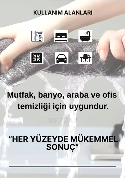 (10 Adet ) 3 Renk Mikrofiber Kadife Kumaş Banyo Genel Temizlik Bezi (40 x 40 cm) modelleri