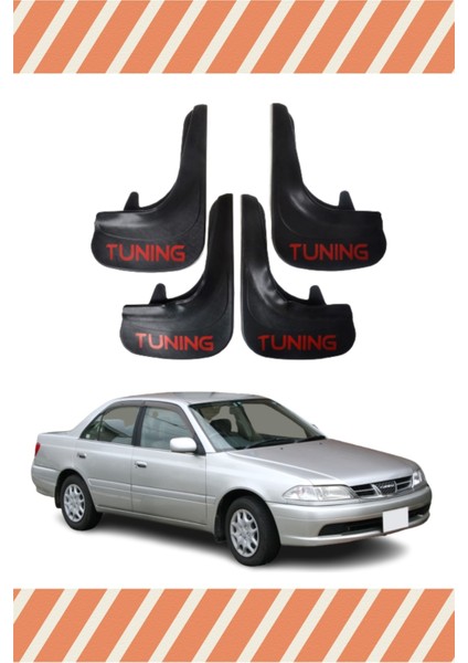 Toyota Carina Tunıng Yazılı 4'lü Tozluk Çamurluk Paçalık