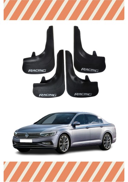 Volswagen Passat Racing Yazılı 4'lü Tozluk Çamurluk Paçalık