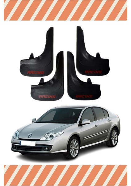 Renault Laguna 3 Racing Yazılı 4'lü Tozluk Çamurluk Paçalık