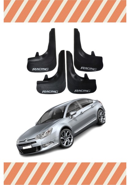 Citroen C5 2007 ve Sonrası Racing Yazılı 4'lü Tozluk Çamurluk Paçalık