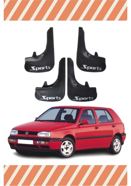 Volswagen Gol 3 Tüm Kasalar Sports Yazılı 4'lü Tozluk Çamurluk Paçalık