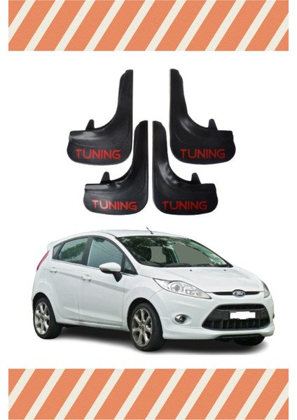 Ford Fiesta 2010-2017 Tunıng Yazılı 4'lü Tozluk Çamurluk Paçalık