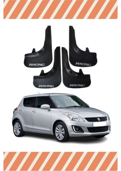 Suziki Swift Racing Yazılı 4'lü Tozluk Çamurluk Paçalık
