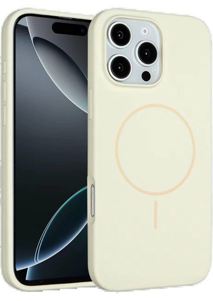 iPhone 16 Pro Max Kılıf Jully Magsafe Kapak - Bej