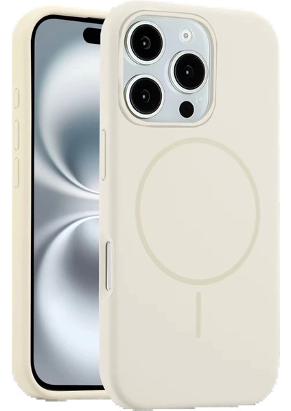 iPhone 16 Pro Max Kılıf Jully Magsafe Kapak - Pudra