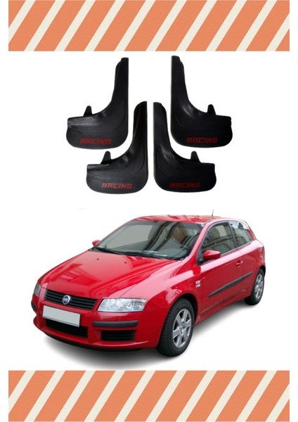 Fiat Stilo Racing Yazılı 4'lü Tozluk Çamurluk Paçalık